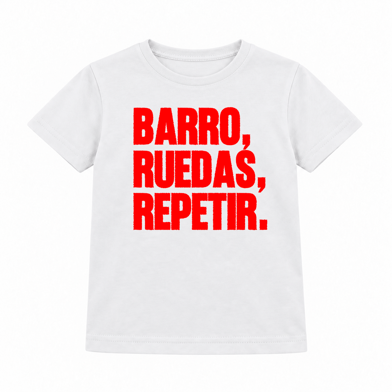 Polera Barro, Ruedas, Repetir. niño