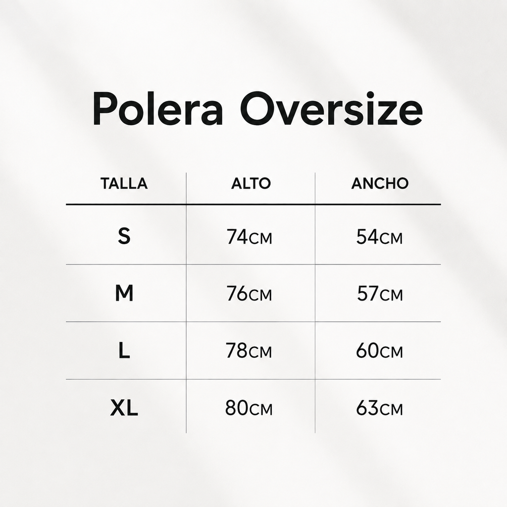 Polera OVERSIZE JDM