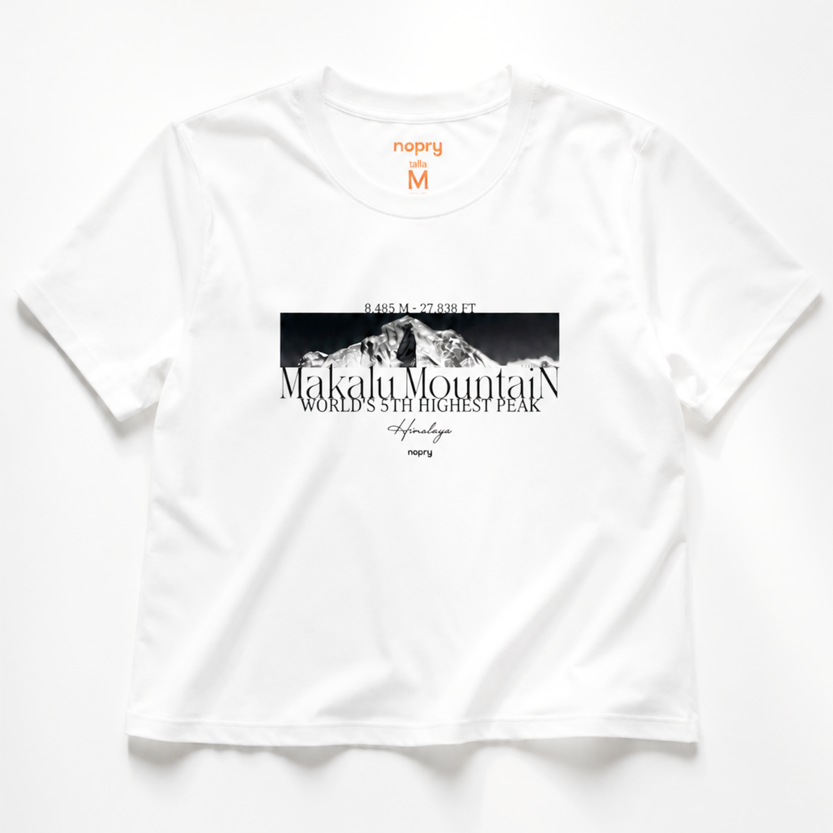 Polera Corta Mujer MAKALU MOUNTAIN Blanca