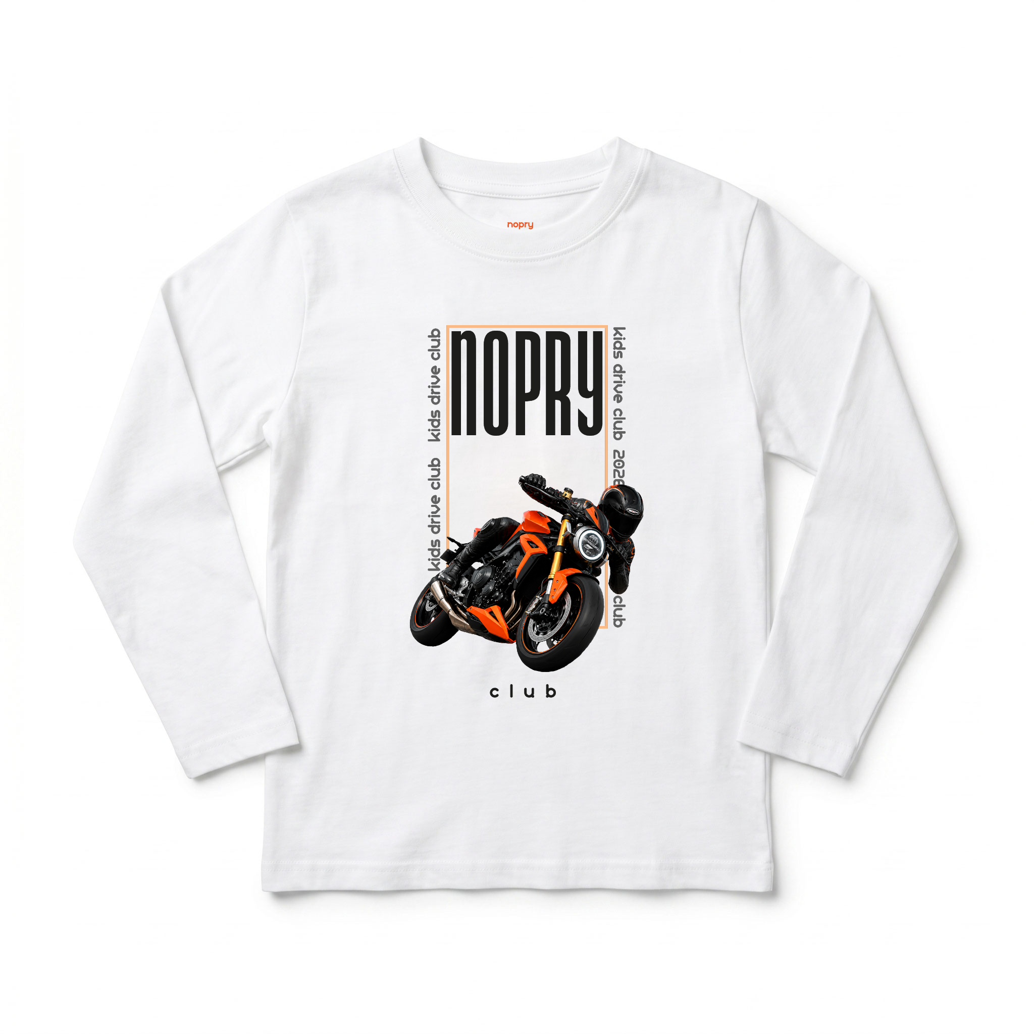 Polera manga larga blanca / MOTO