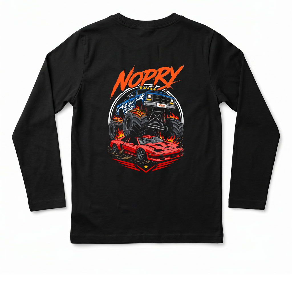 Polera manga larga negra / Monster Truck