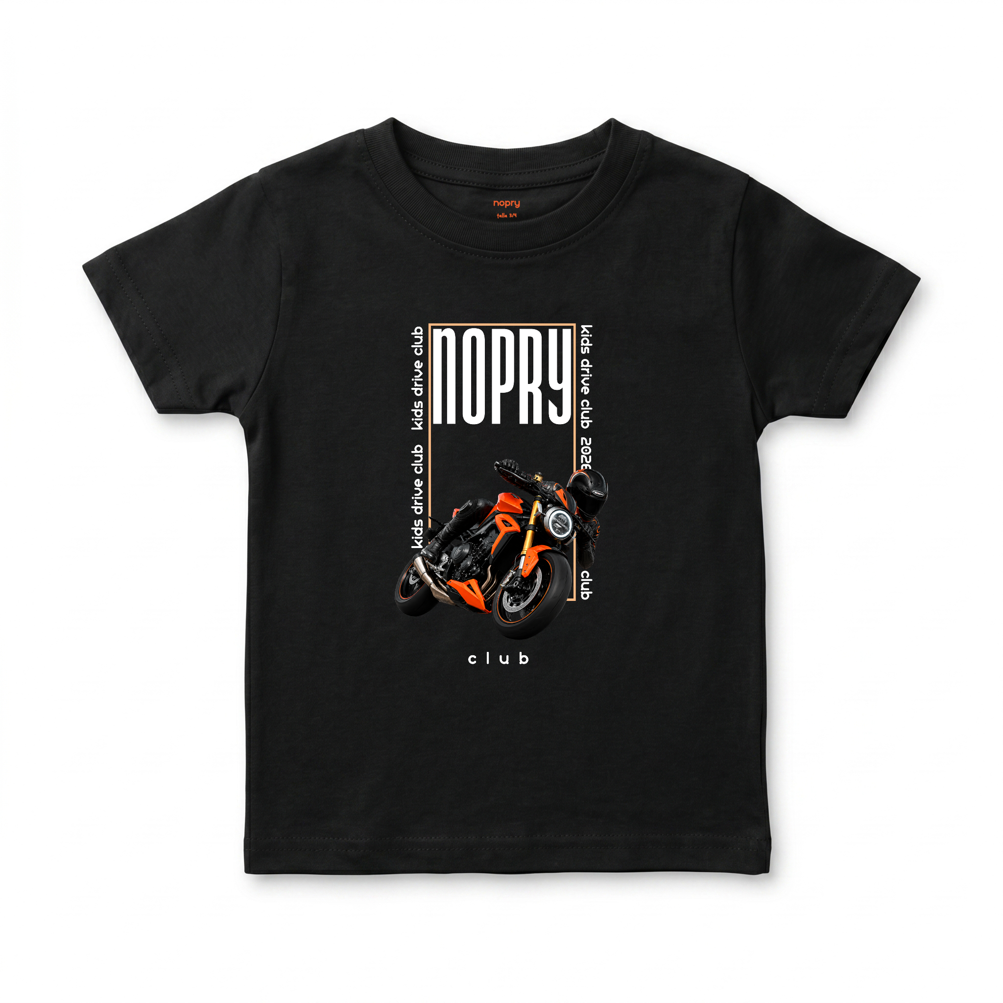 Polera manga corta negra / MOTO