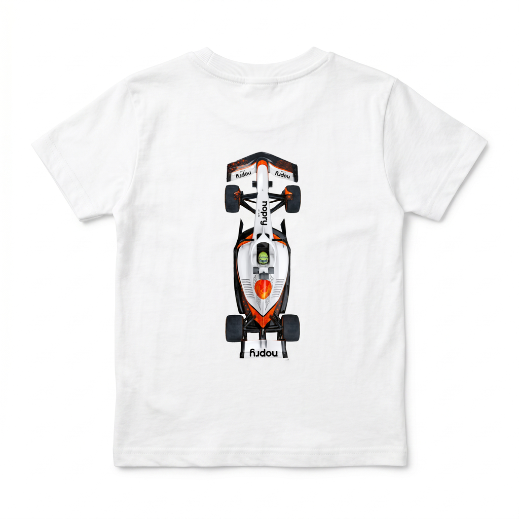 Polera manga corta blanca / F1 nopry