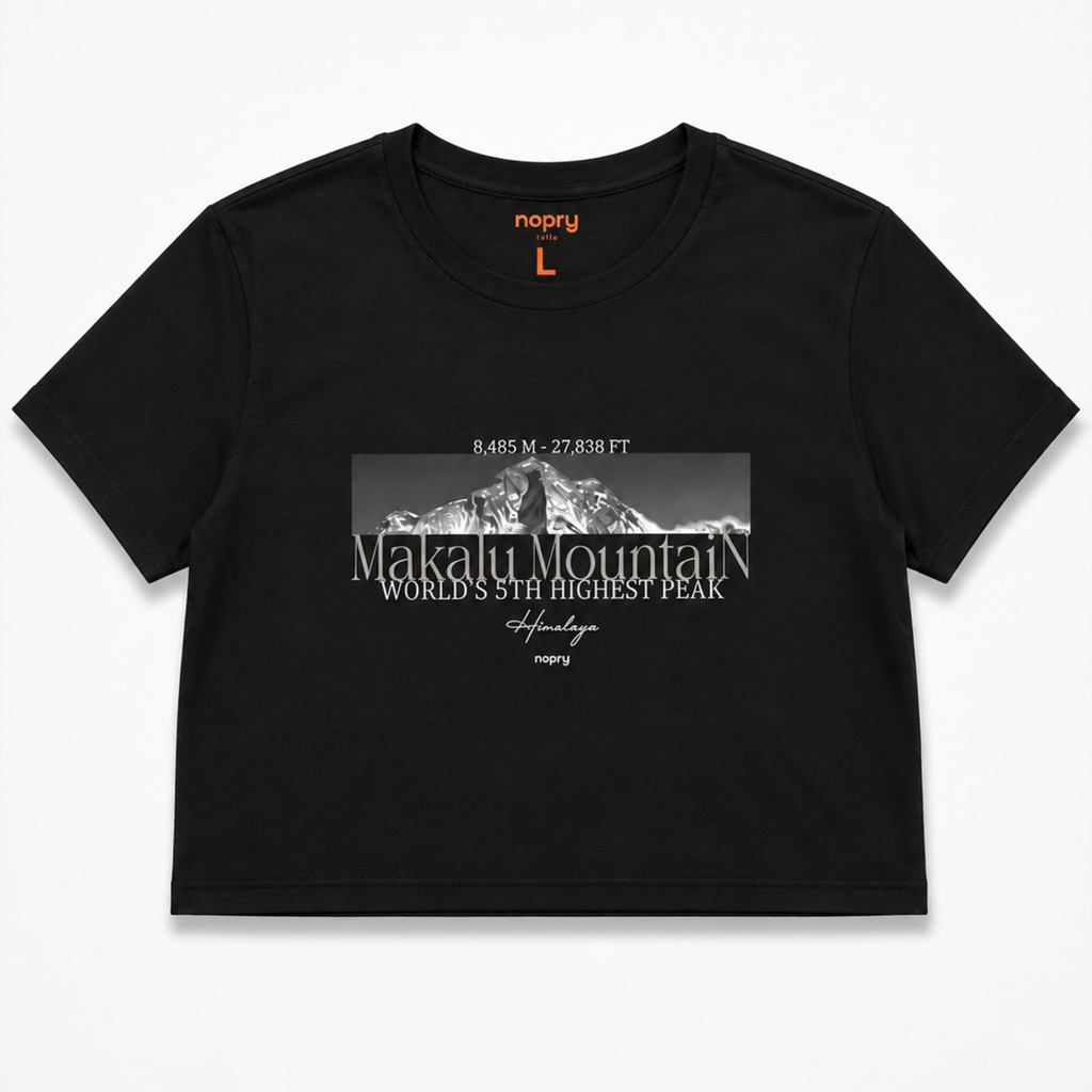 Polera Corta Mujer MAKALU MOUNTAIN Negra